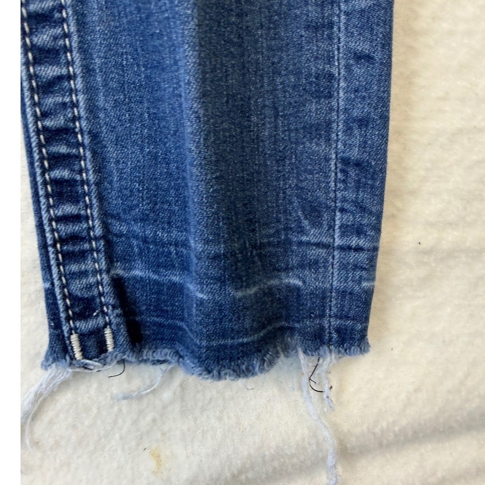 Miss Me Mid-Rise Skinny Jeans 26 Medium Wash Distressed Ripped Frayed Hem Denim - Picture 11 of 12